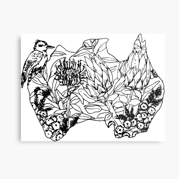 Australian Flora & Fauna Metal Print