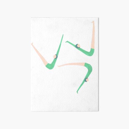Gymnast retro style Art Board Print