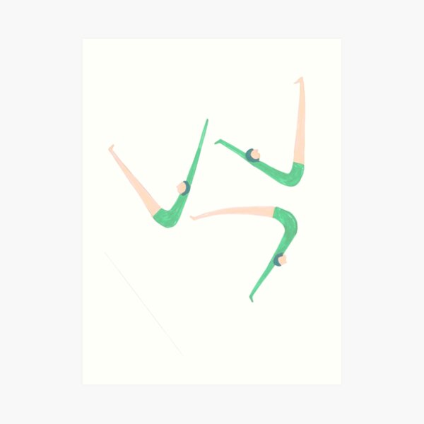 Gymnast retro style Art Print