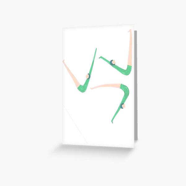 Gymnast retro style Greeting Card