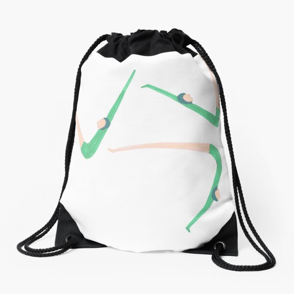 Gymnast retro style Drawstring Bag