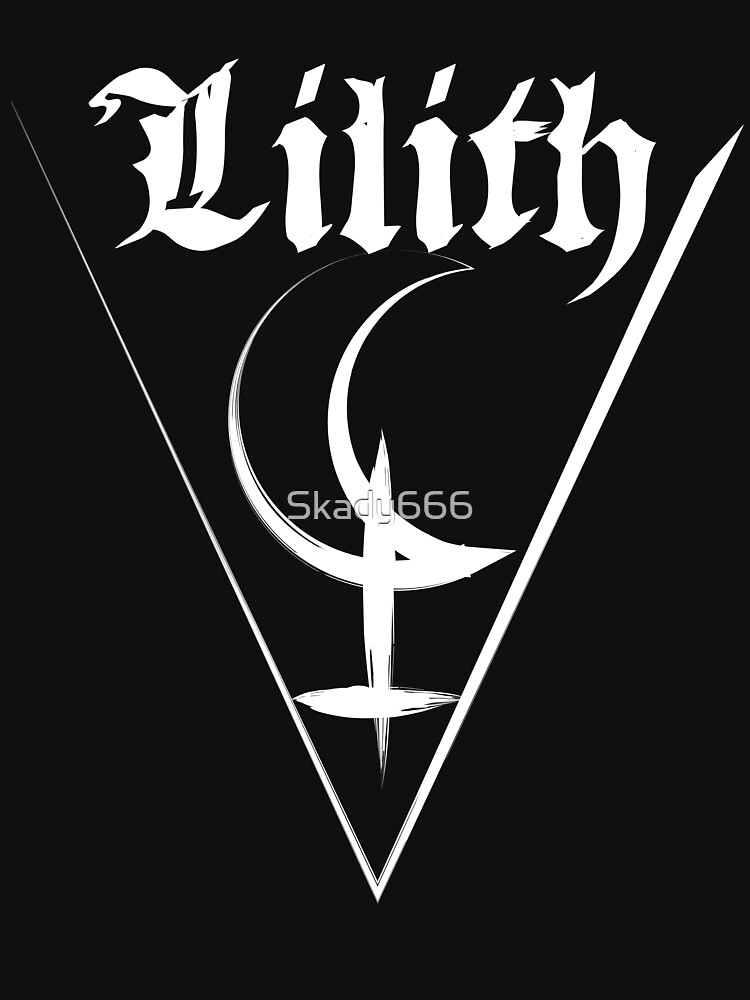 Thumbnail 3 of 3, Fitted Scoop T-Shirt, Symbol of Lilith designed and sold by Skady666.