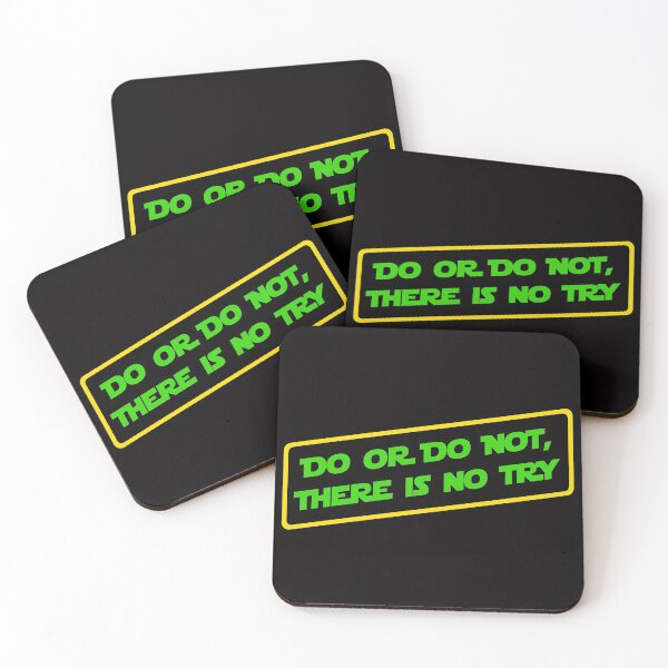 Item preview, Do or do not, there is no try... (Green Writing) designed and sold by DafyddEm.