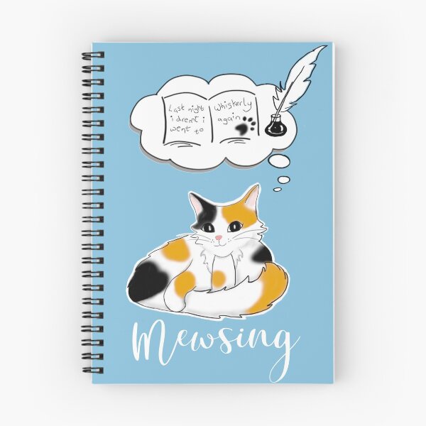 Item preview, Mewsing Thoughtful Writer Cat designed and sold by fairchildart.