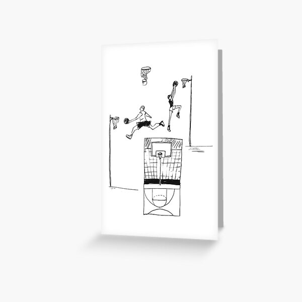 Basketball retro sketch Greeting Card