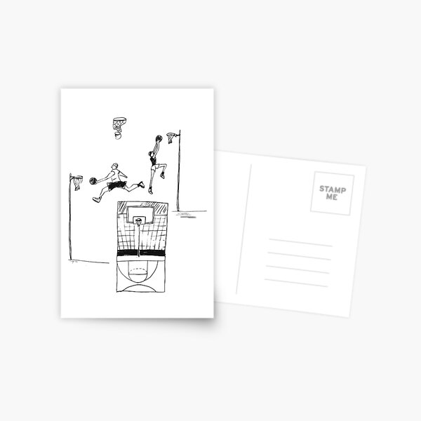 Basketball retro sketch Postcard
