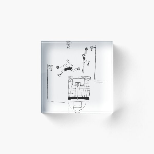 Basketball retro sketch Acrylic Block