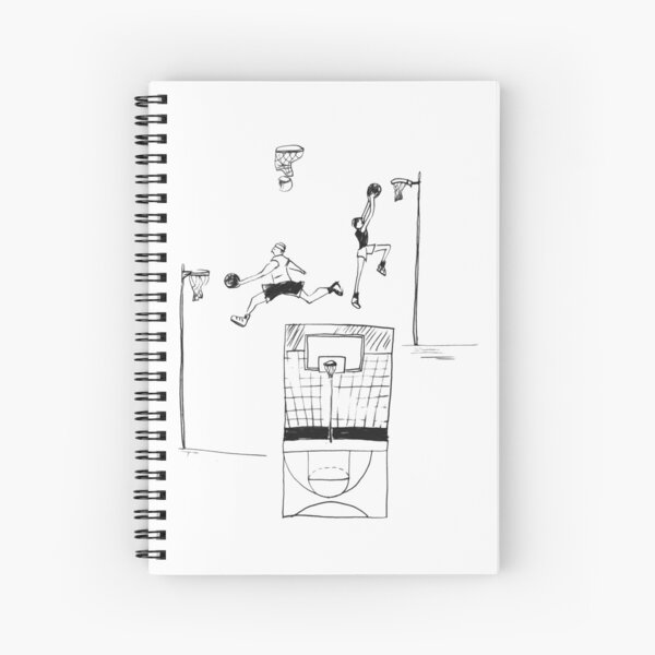 Basketball retro sketch Spiral Notebook