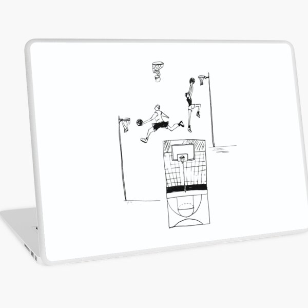 Basketball retro sketch Laptop Skin