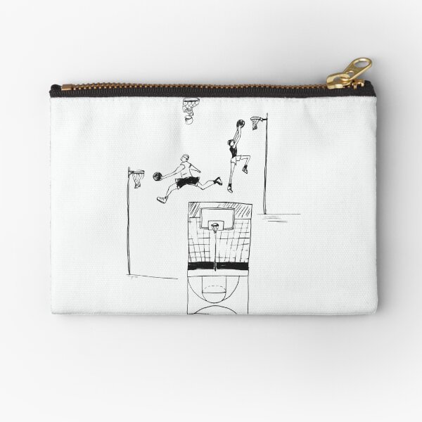 Basketball retro sketch Zipper Pouch