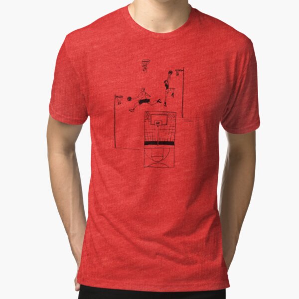 Basketball retro sketch Tri-blend T-Shirt