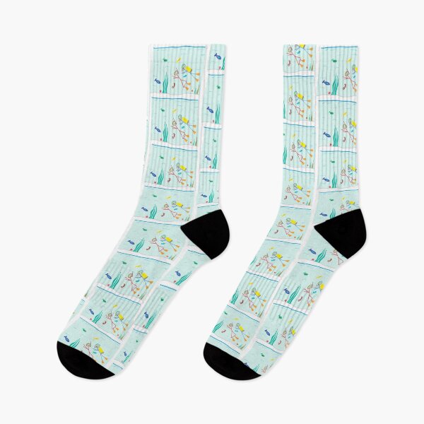 Item preview, Stick woman girl scuba diving fish sea lake designed and sold by KlareLinie.