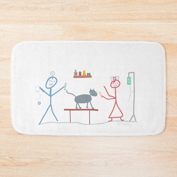 Item preview, Animal nursing stick figure dog mouse profession cat designed and sold by KlareLinie.