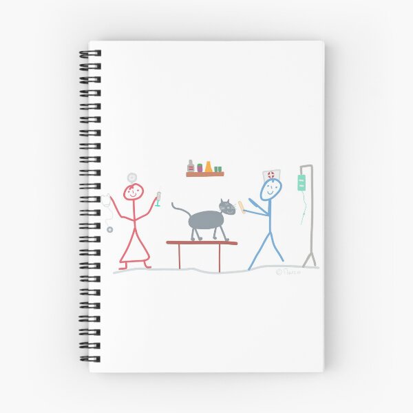 Item preview, Veterinarian care help health stick figure dog mouse profession cat designed and sold by KlareLinie.