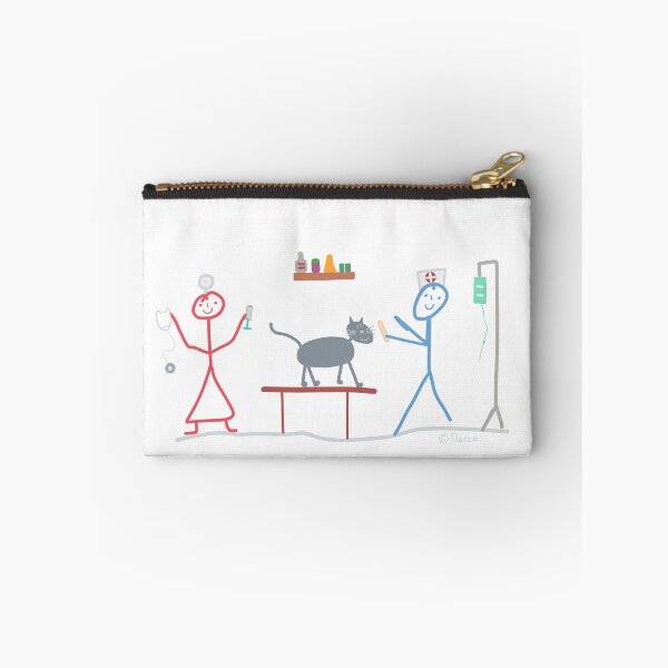 Item preview, Veterinarian care help health stick figure dog mouse profession cat designed and sold by KlareLinie.