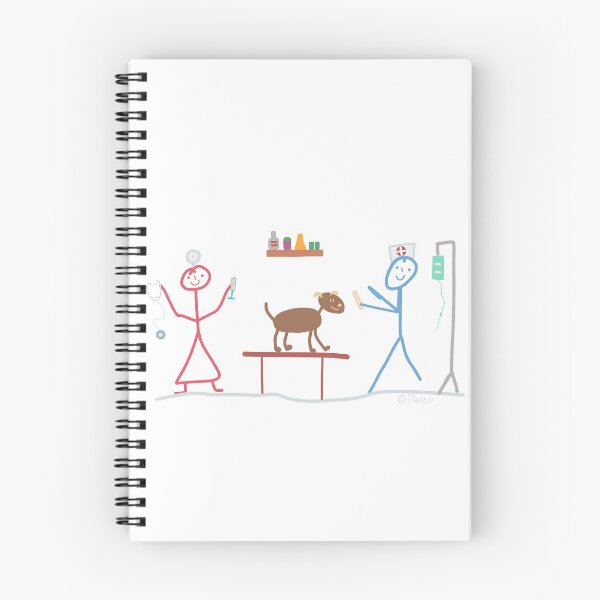 Aperçu de l'œuvre Soins vétérinaires aide santé stick figure chien souris profession chat créée et vendue par KlareLinie.