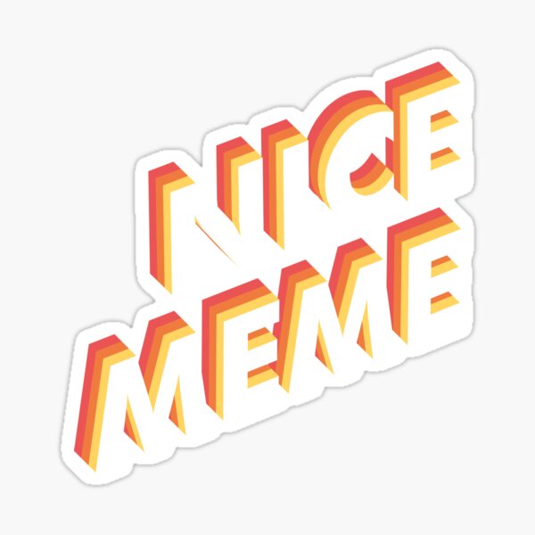 Block Meme Stickers Redbubble - big shaq mans not hot id for roblox youtube