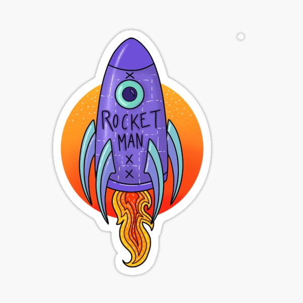 Rocketman Rocket Sticker