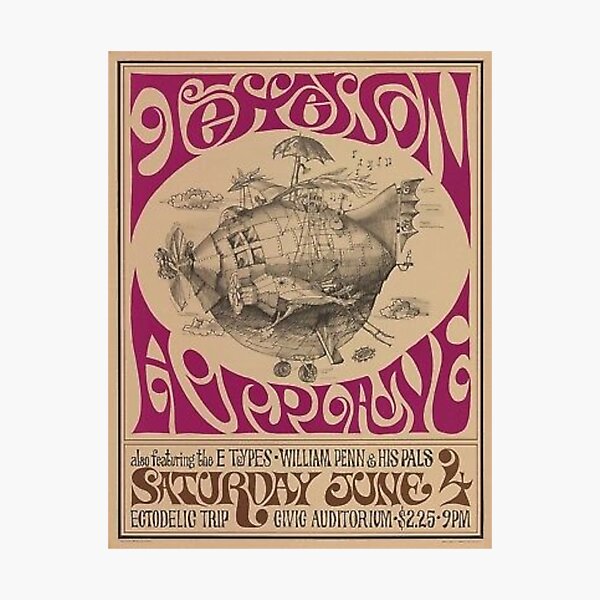 Jefferson Airplane Vintage Poster Photographic Print