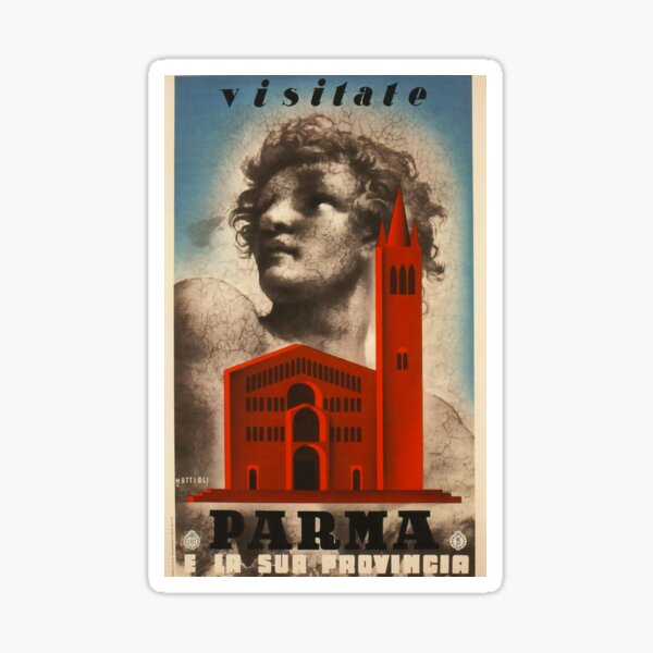 Item preview, Visitate Parma 1937 vintage travel poster designed and sold by stickart-marek.