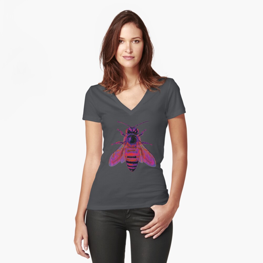 Item preview, Fitted V-Neck T-Shirt designed and sold by dinaaaaaah.