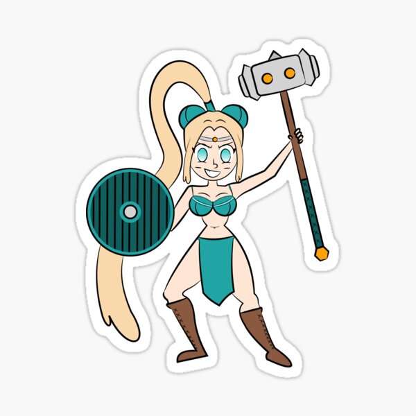 Mujer vikinga Pegatina