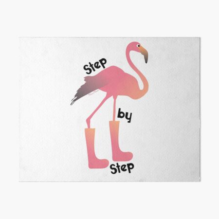 Flamingo - One Step at a Time Art Board Print