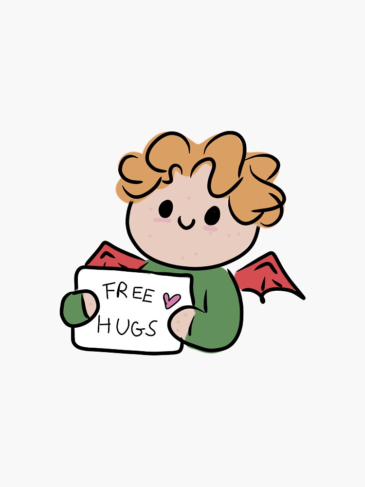 “Free Hugs!” Sticker by Subpar-selkie | Redbubble