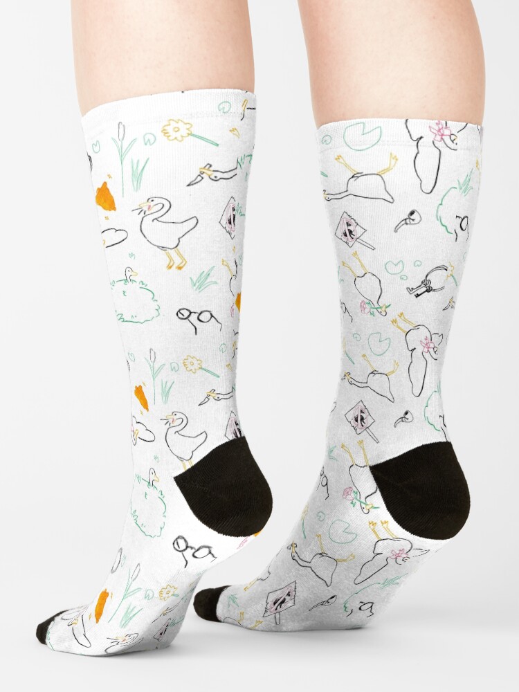 "Ode To A Horrible Goose" Socks by Wakeupashe Redbubble
