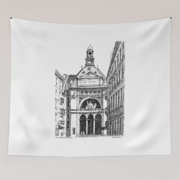 Item preview, Paris Heritage Bank Architecture designed and sold by Dai Wynn Fine Art.