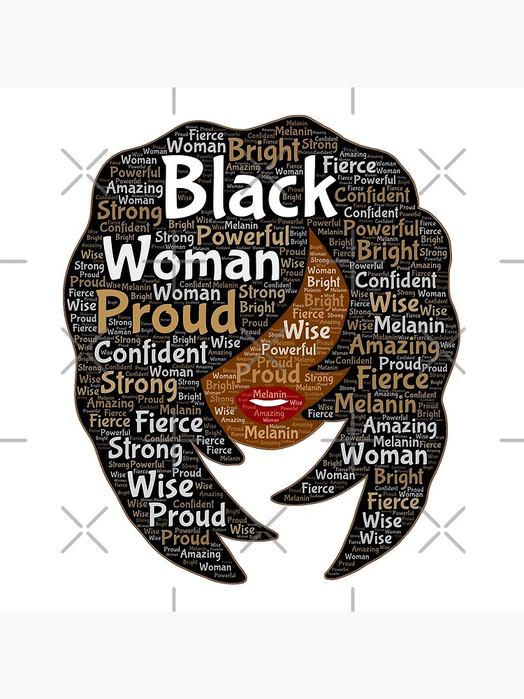 Black Woman Words In Straight Hair Art Art Board Print