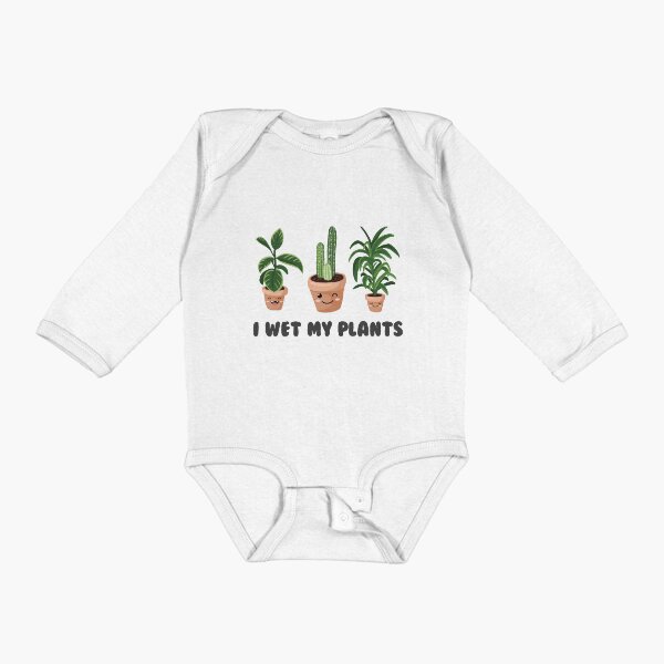Item preview, I wet my plants bodysuit one piece baby bot girl  designed and sold by zalderian100.