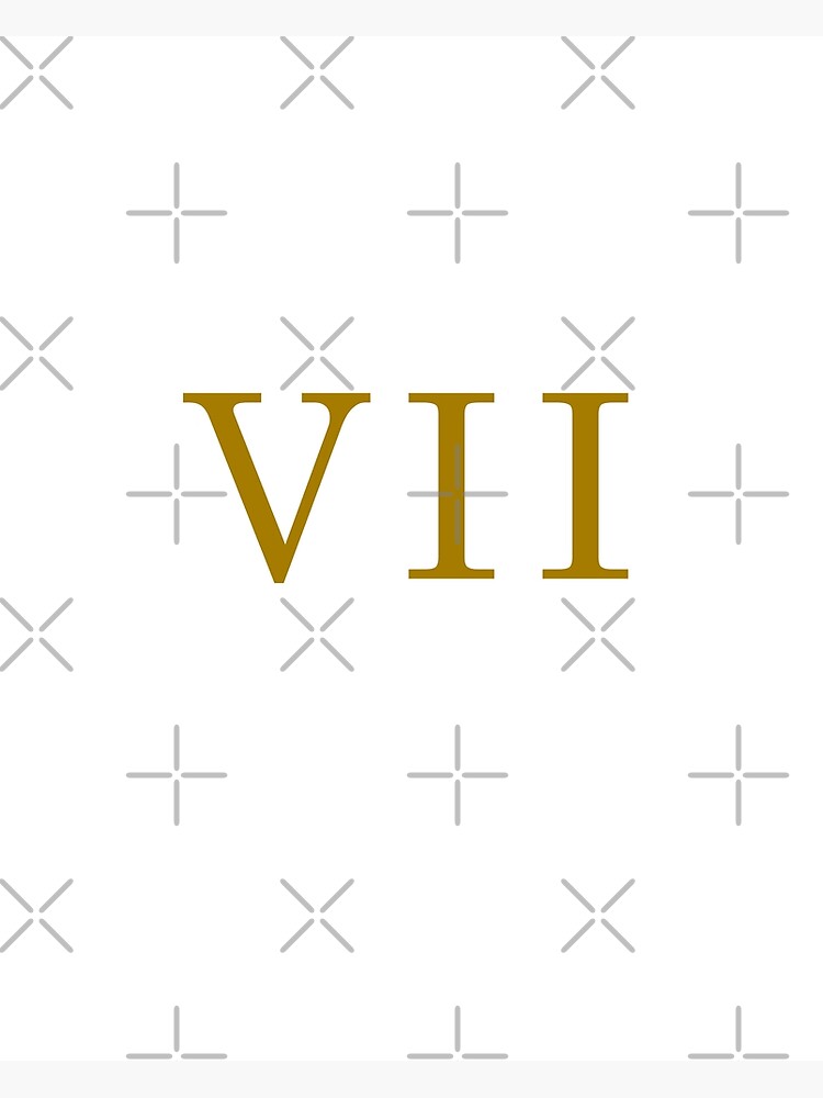 roman-numeral-7-roman-numeral-vii-roman-numerals-in-gold-poster-for-sale-by-piordesign