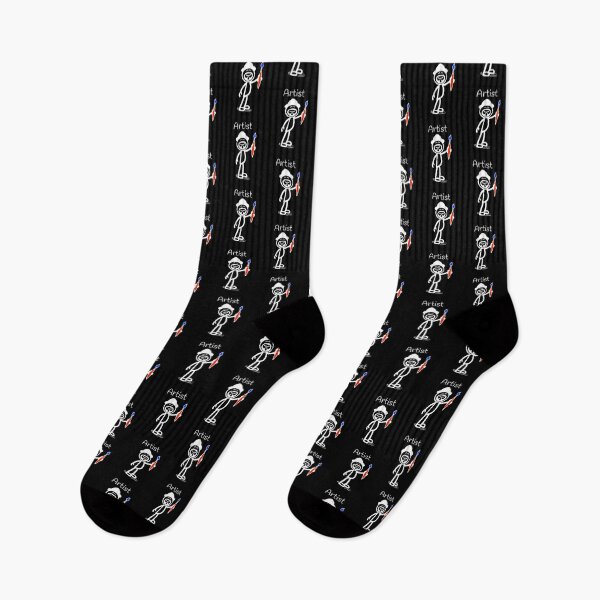 Item preview, GG Artist Stick Figure With Text (For Darker Clothing) designed and sold by GDGCreations.