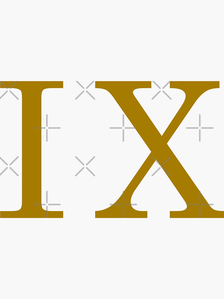 number-9-roman-numeral-ix-roman-numbers-sticker-by-piordesign-redbubble