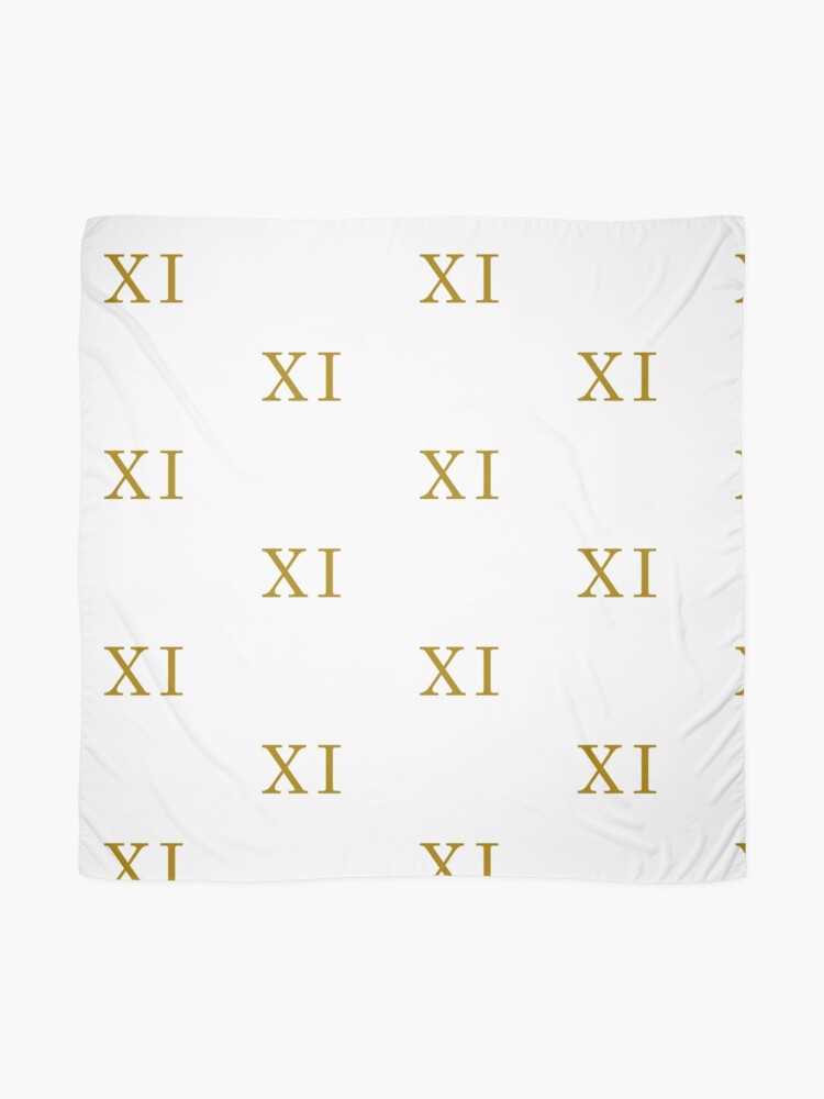 Foulard Numero 11 Chiffre Romain Xi Chiffres Romains Par Piordesign Redbubble