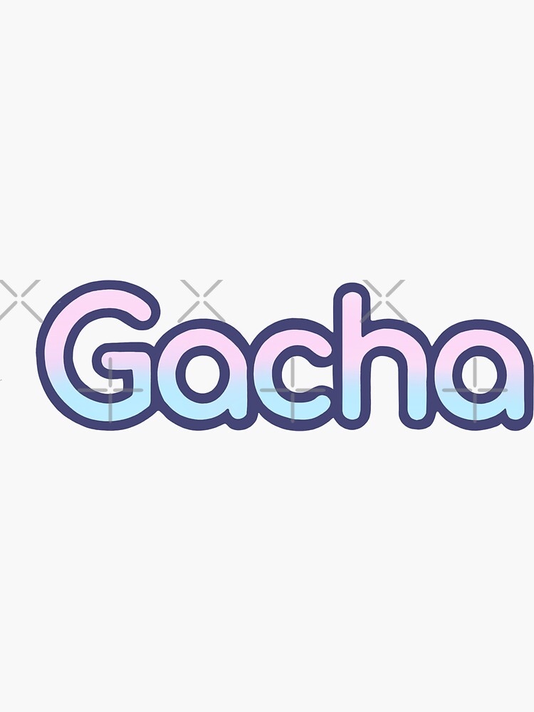 Gacha Logo Sticker By Thebeatlesart Redbubble - blue roblox emblem exploring mars