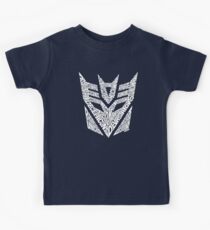 Transformers Decepticons White Kids Tee