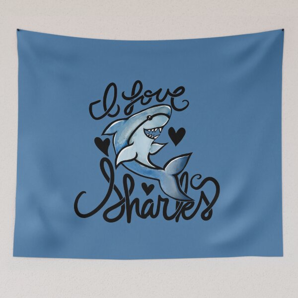Item preview, I love sharks designed and sold by FrictionMaxxing.
