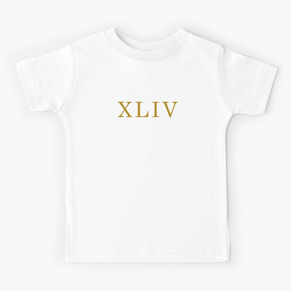 roman-numeral-44-roman-numeral-xliv-roman-numerals-in-gold-kids-t-shirt-by-piordesign