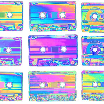 Artwork thumbnail, Holographic Cassettes  by dinaaaaaah