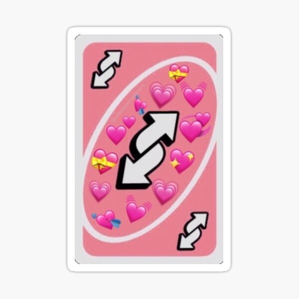 Uno Reverse Heart Sticker Sticker for Sale by CoryAriana