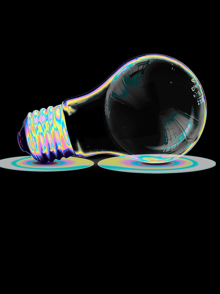 Thumbnail 7 of 7, Oversized T-Shirt, Holographic Light Bulb designed and sold by dinaaaaaah.