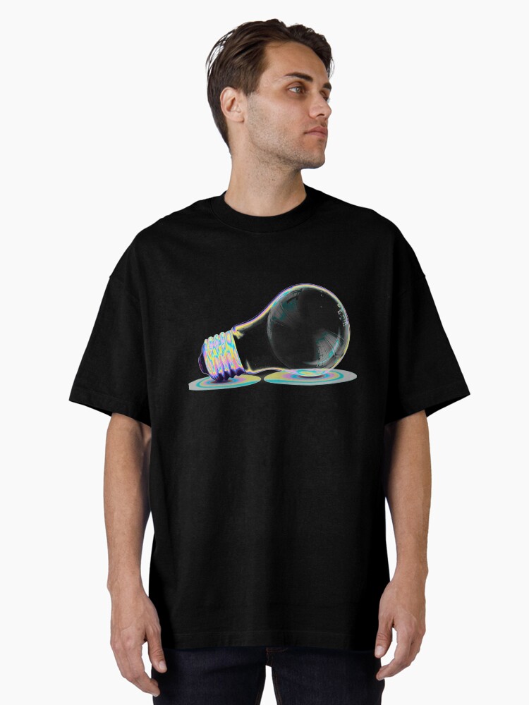 Thumbnail 2 of 7, Oversized T-Shirt, Holographic Light Bulb designed and sold by dinaaaaaah.
