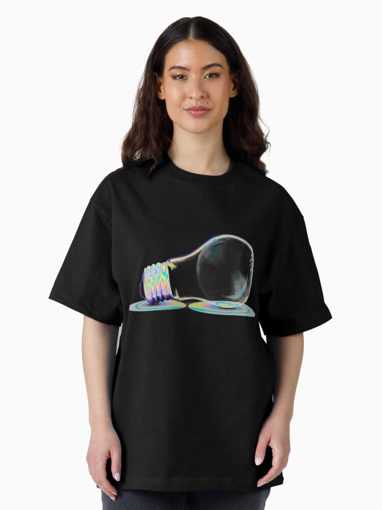Thumbnail 1 of 7, Oversized T-Shirt, Holographic Light Bulb designed and sold by dinaaaaaah.