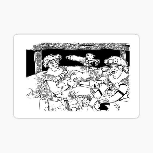 Machine Gun Bunker Sticker