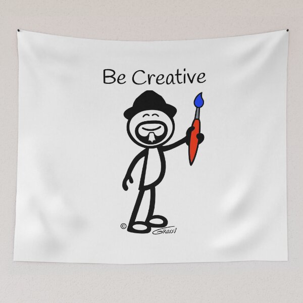 Item preview, GG Artist Stick Figure “Be Creative” designed and sold by GDGCreations.