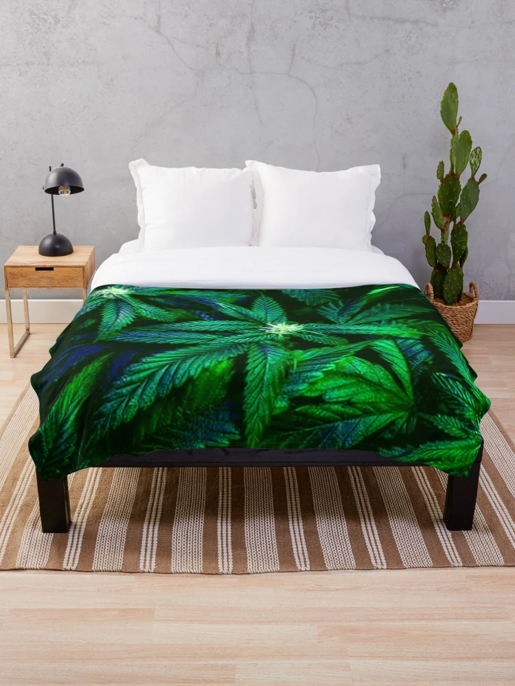 Brand new embossed store 420 weed design blanket