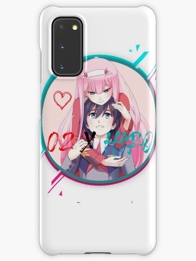 darling in the franxx 02 x hiro zero two best love case skin for samsung galaxy by ehsanstore redbubble redbubble