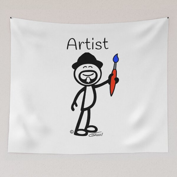 Item preview, GG Artist Stick Figure With Text designed and sold by GDGCreations.